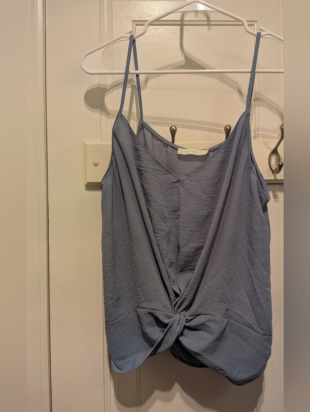 Lush Dusty Blue Twist-Knot Camisole